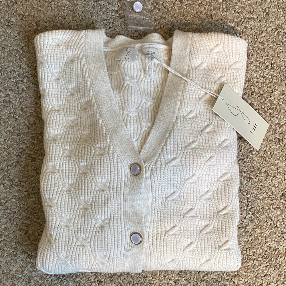 Joie Ivory Textured Cardigan